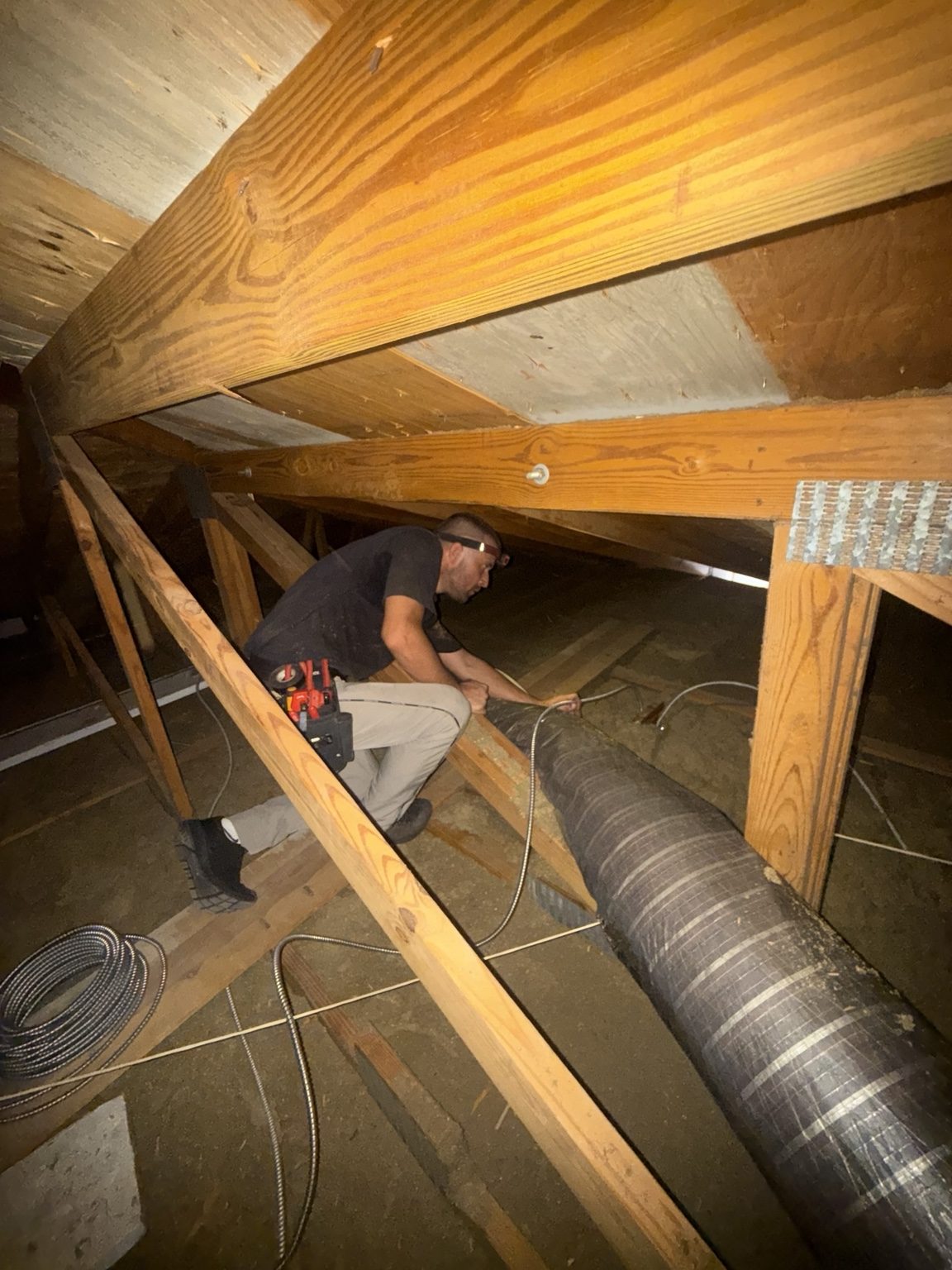 Attic duct and HVAC work