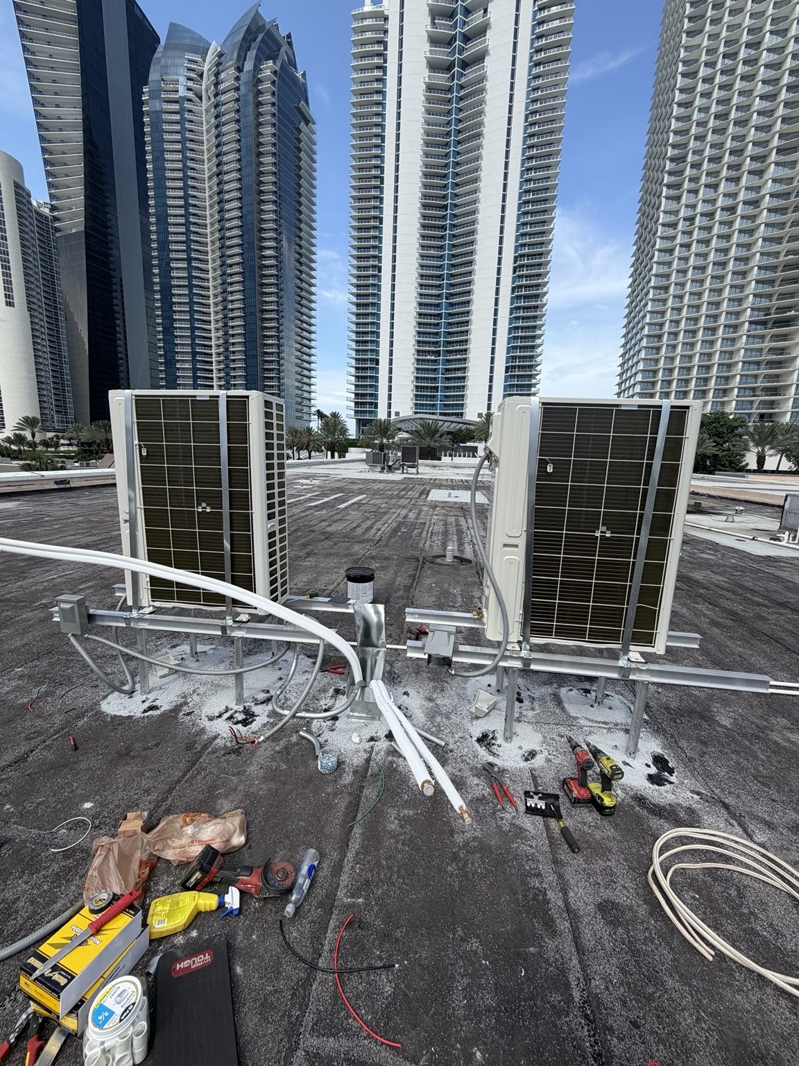 Rooftop HVAC installation in South Florida