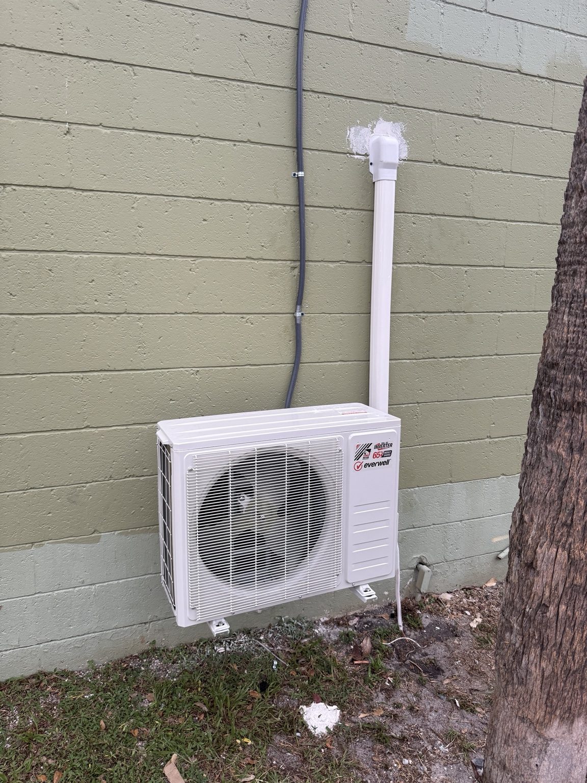 Mini split outdoor unit installation