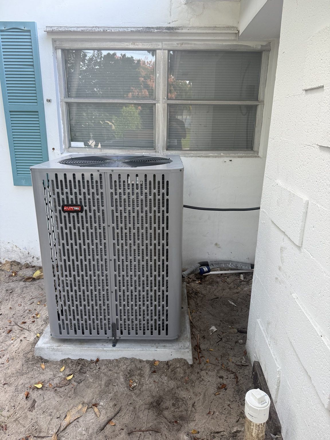 New AC condenser installation